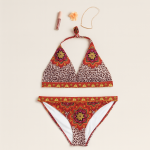 Bohemian Leopard & Mandala Print Bikini Set