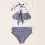 Tie-Front Halter Bikini Set