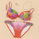 Multi-Color Tie-Dye Print Bikini Set